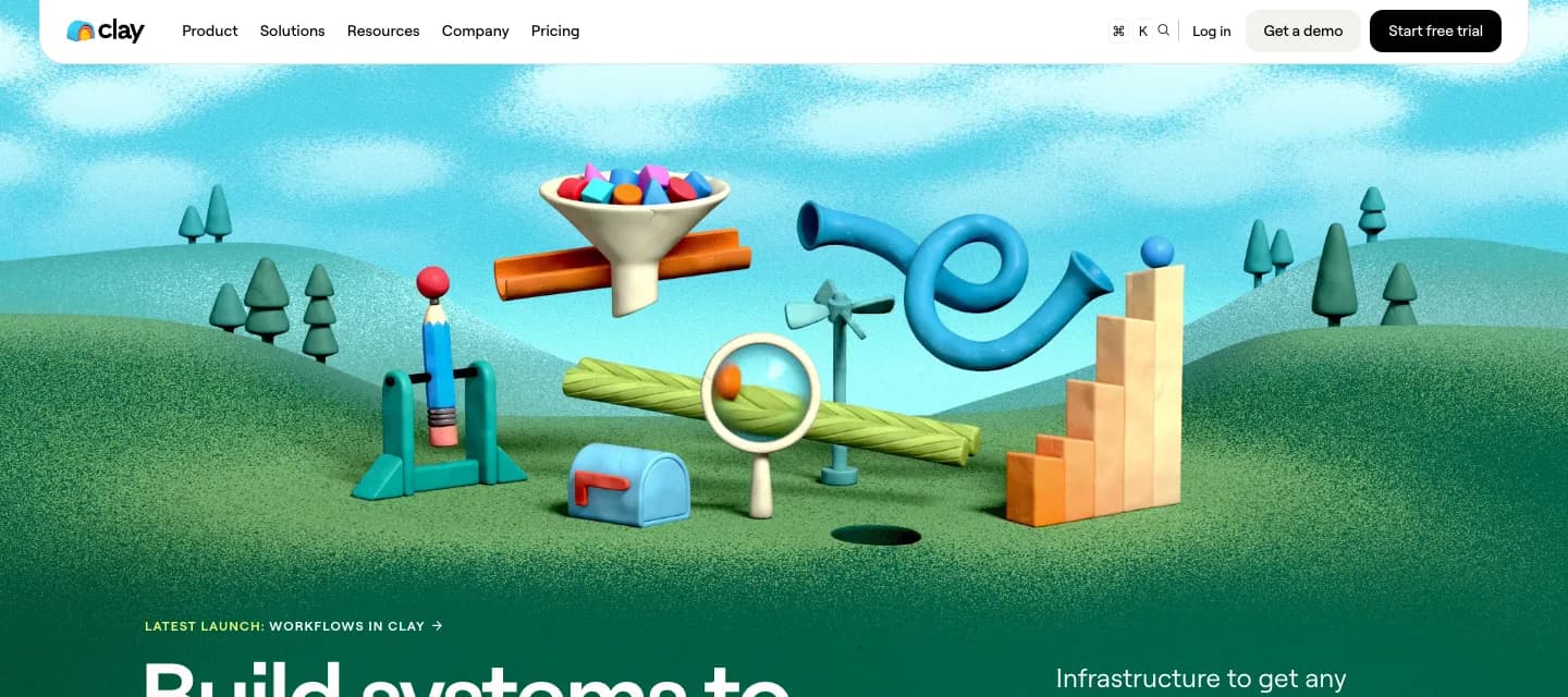 The Clay homepage