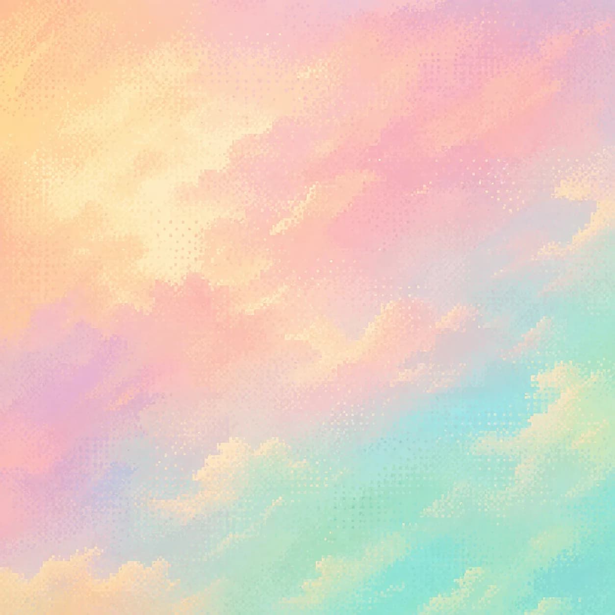 Soft pastel spectrum pixel-print field