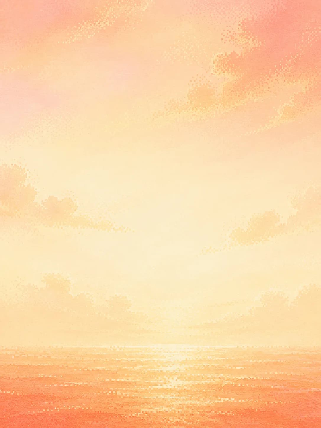 Soft sea horizon pixel-print field