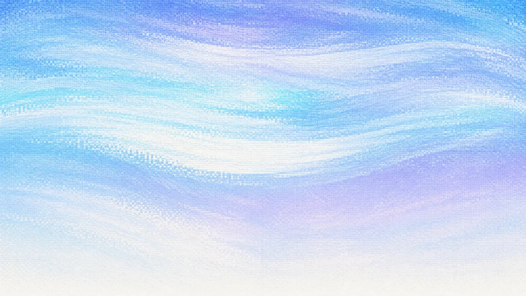 Layered blue pixel-print brushwork